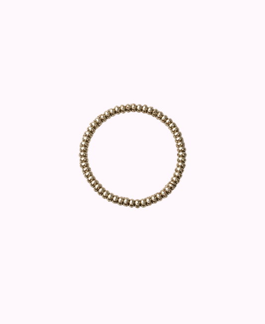 Bracciale Elasticizzato a Rondelle in Metallo Placcato Argento