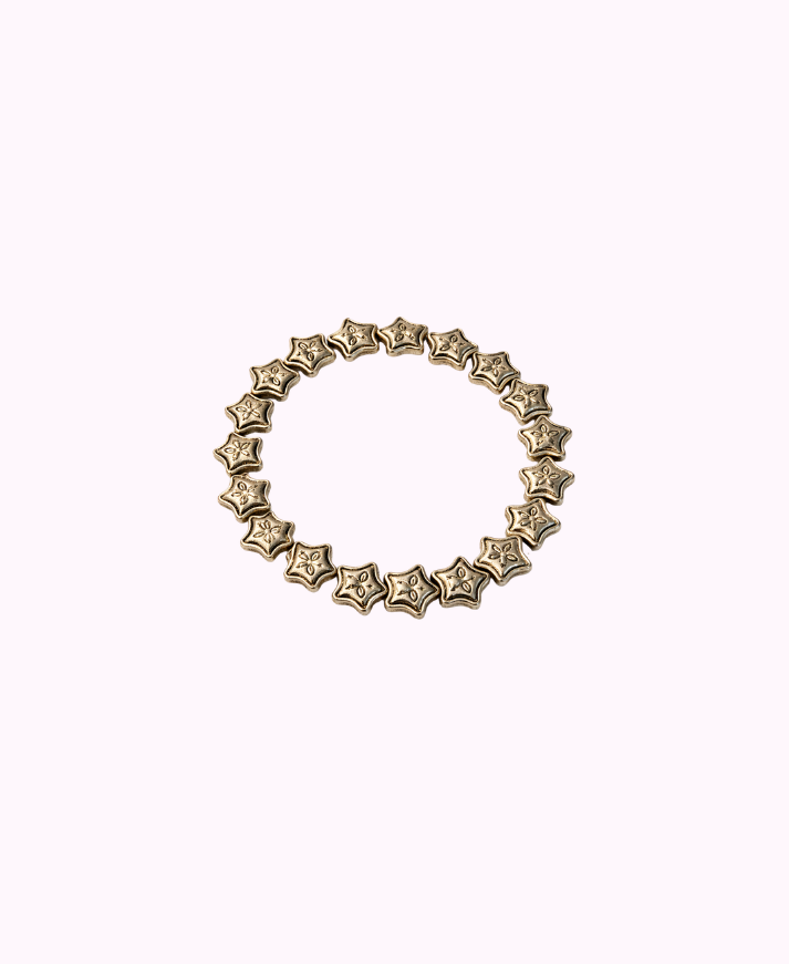 Bracciale con Stelle in Metallo Placcato Argento