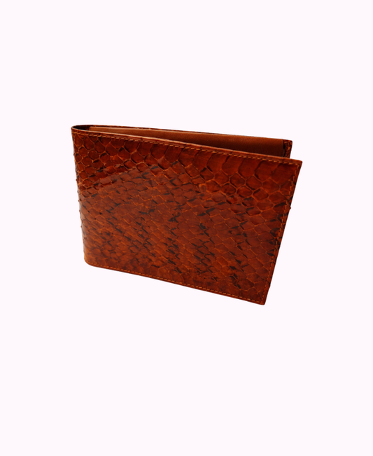 Portafoglio Marrone in Vera Pelle di Pitone