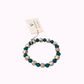 Bracciale Elasticizzato con Cristalli e Pepite in Metallo Placcate Argento