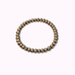 Bracciale Elasticizzato con Rondelle in Metallo Placcato Argento