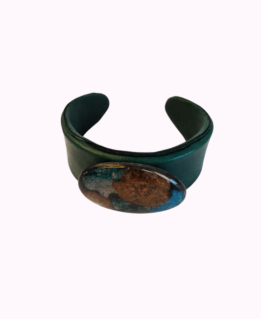 Bracciale in Pelle e Resina