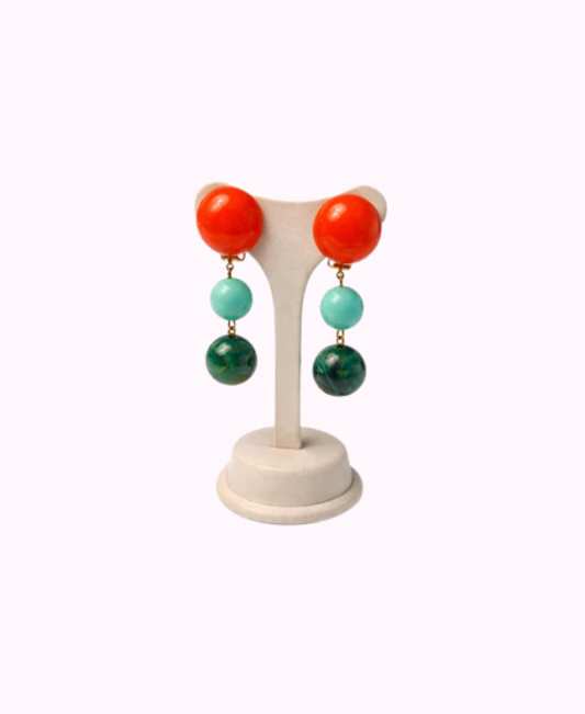 Orecchini in Resina Colorata con Clip