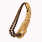 Collana Lunga Intrecciata con Occhio di Tigre, Cristalli ed Ematite
