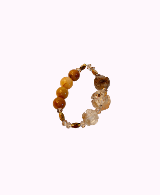 Bracciale Elasticizzato con Cristalli e Pietre Naturali