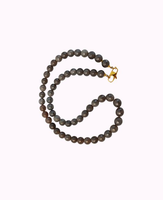 Collana in Cristalli Grigio Fumo London Elegante