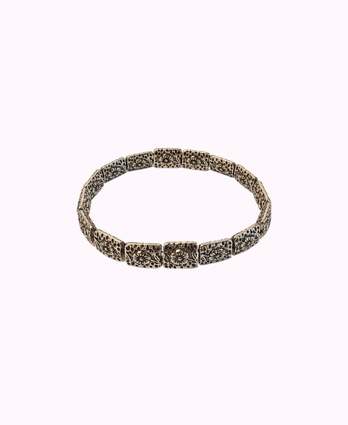Bracciale Elasticizzato in Metallo Placcato in Argento