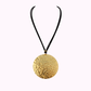 Collana con Pendente Disco Martellato in Ottone
