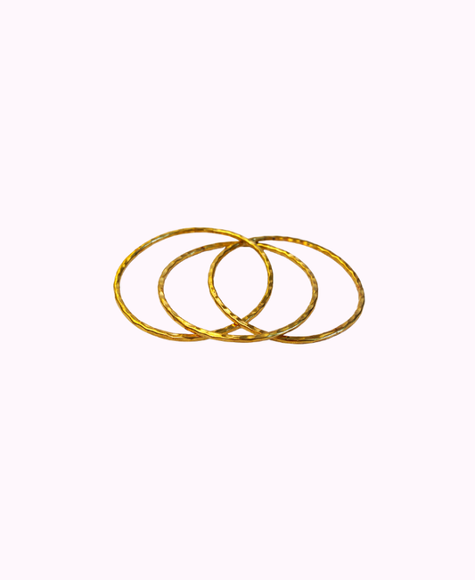 Bracciale Rigido a Tre Cerchi in Ottone