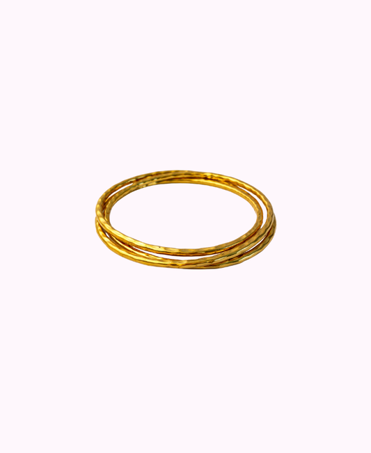 Bracciale Rigido a Tre Cerchi in Ottone
