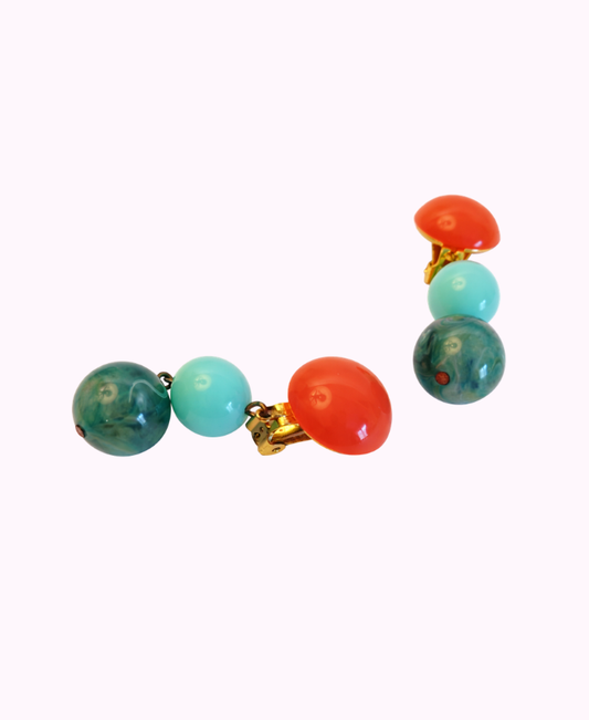 Orecchini in Resina Colorata con Clip