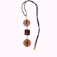 Collana con Pendente in Vetro di Murano e Alcantara