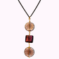 Collana con Pendente in Vetro di Murano e Alcantara