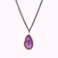 Collana con Pendente in Agata e Alcantara