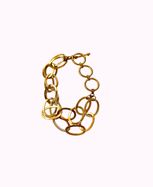 Bracciale a Doppia Catena in Ottone
