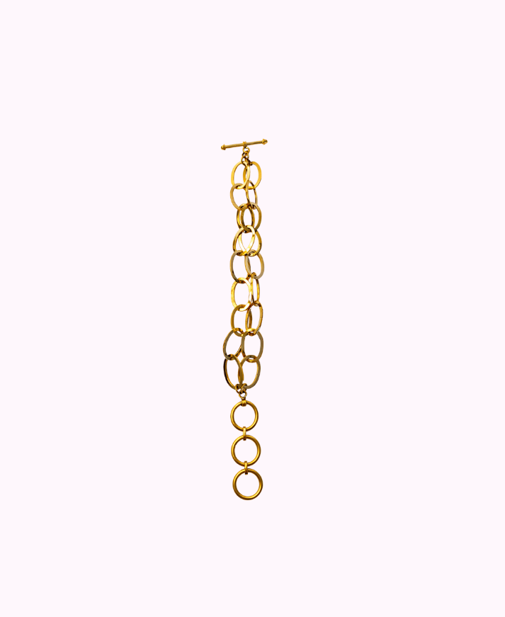 Bracciale a Doppia Catena in Ottone