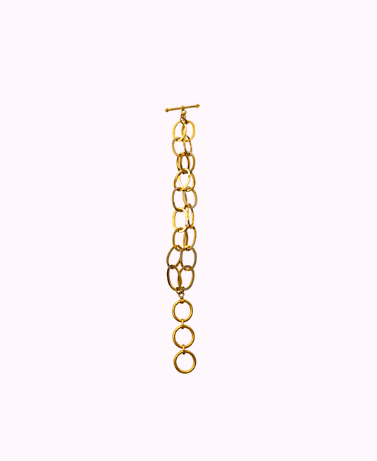Bracciale a Doppia Catena in Ottone