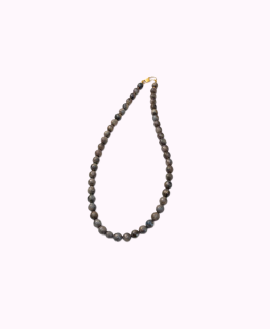 Collana in Cristalli Grigio Fumo London Elegante