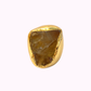 Anello Regolabile Placcato Oro con Quarzo Citrino