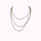 Collana Lunga Placcata in Argento con Micro Pepite
