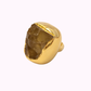 Anello Regolabile Placcato Oro con Quarzo Citrino