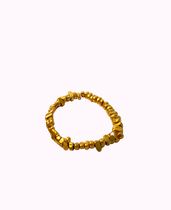 Bracciale Elasticizzato in Ematite Dorata