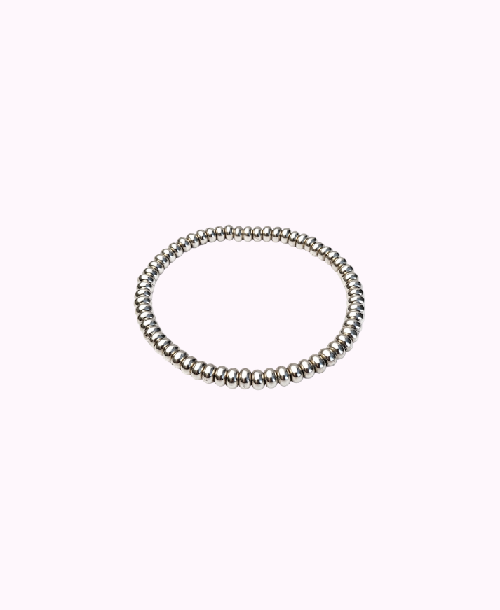 Bracciale Elasticizzato in Metallo Placcato Argento