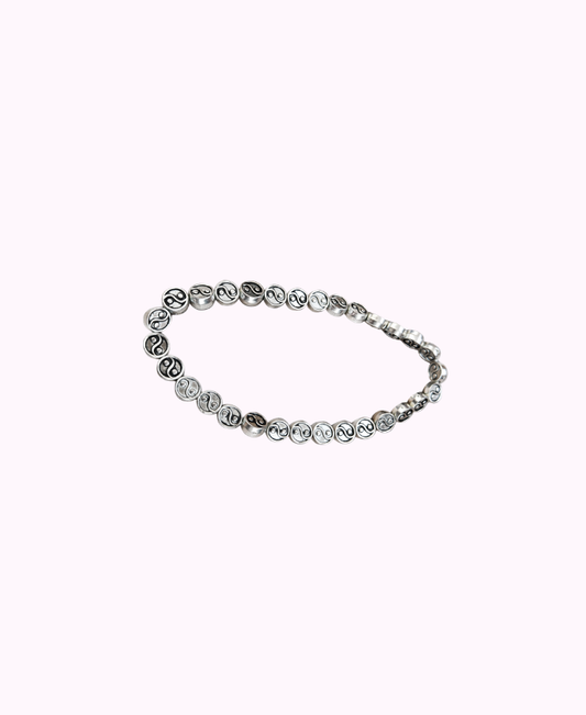 Bracciale Elasticizzato in Metallo Placcato Argento