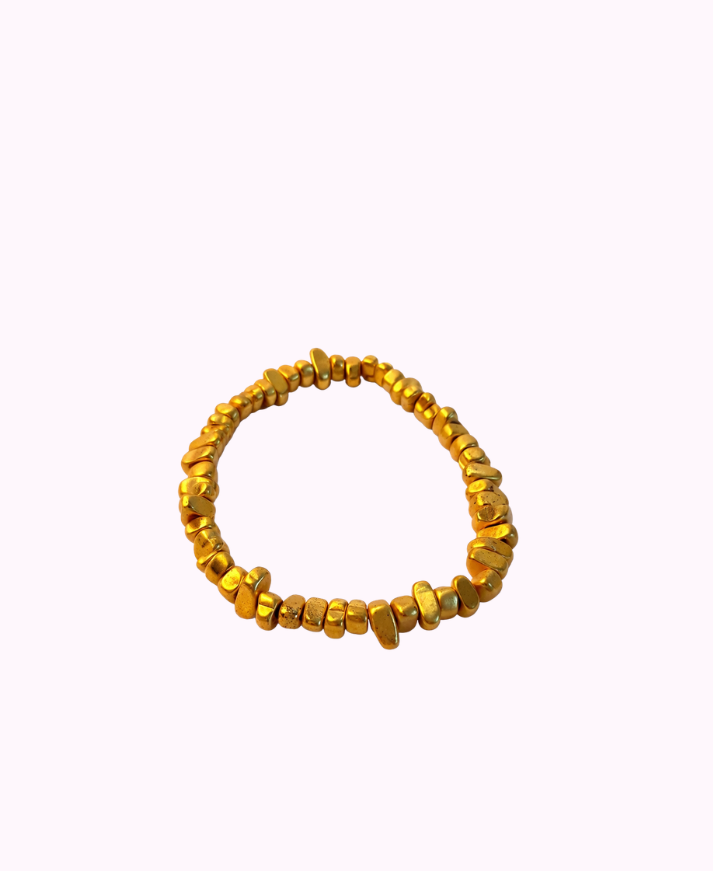 Bracciale Elasticizzato in Ematite Dorata