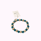 Bracciale Elasticizzato con Cristalli e Pepite in Metallo Placcate Argento