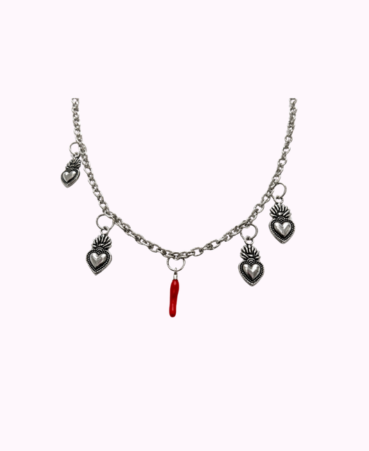 Collana in Acciaio con Charms in Zama